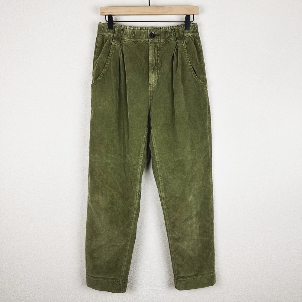 Free People Corduroy Loose Fit Pleat Front Trouser Pants